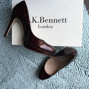 LK Bennett Tortoise Shell Sledge Heels
